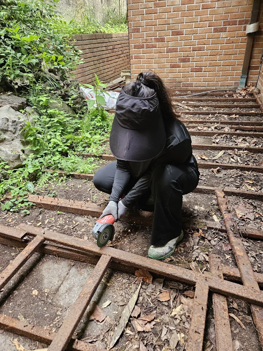 야외 철골 데크 철거