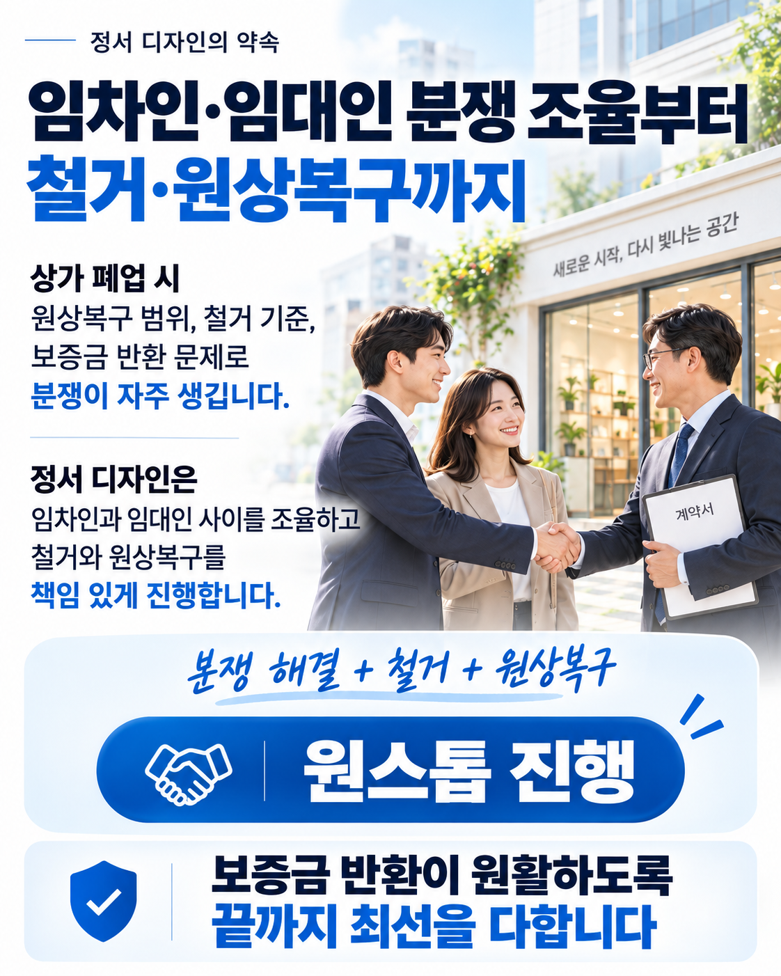 임차인·임대인 원상복구 분쟁 범위 조율 설명 이미지